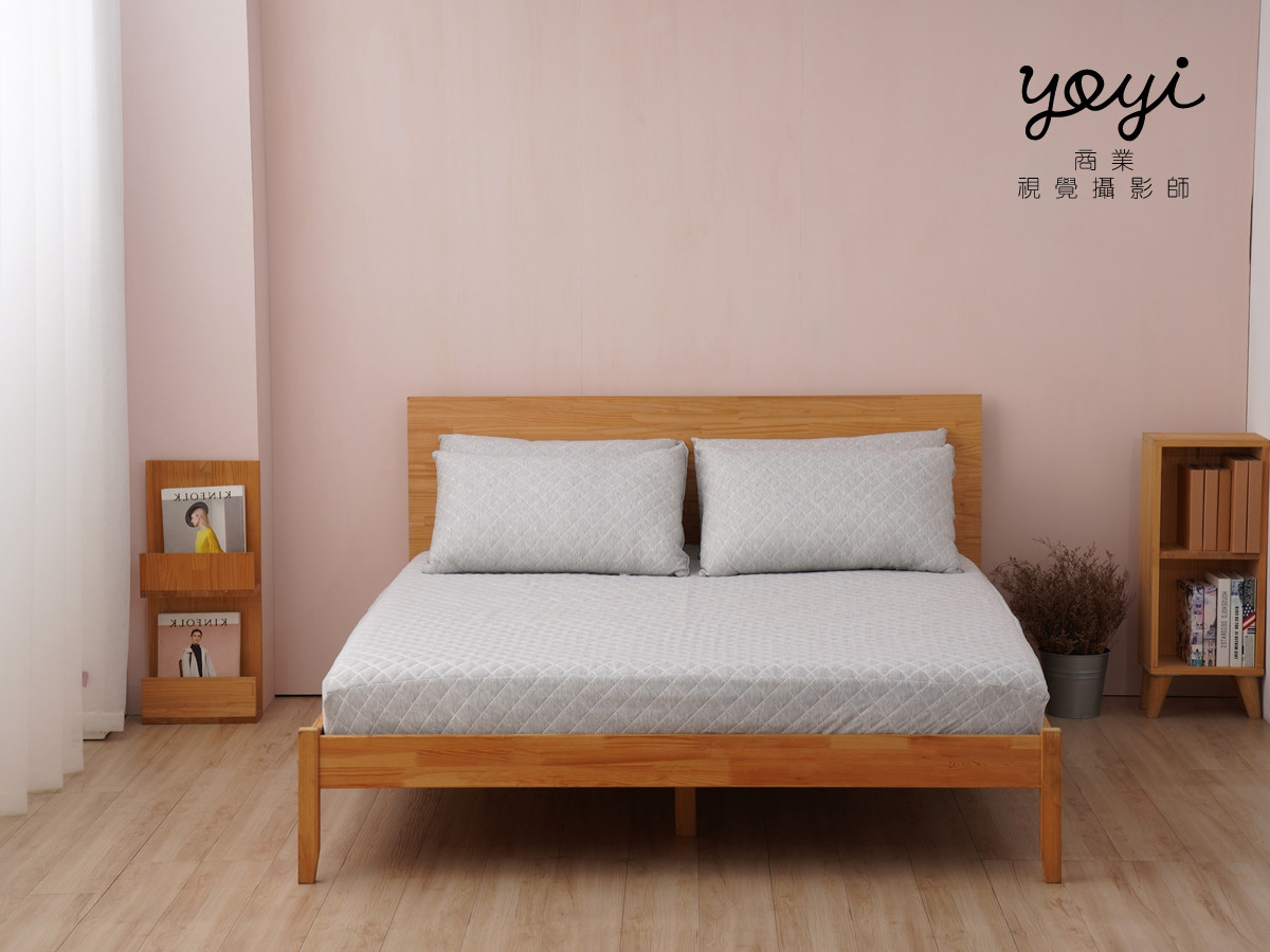 寢具商品攝影｜高級金色調緞面雙人床包組居家風格攝影 7