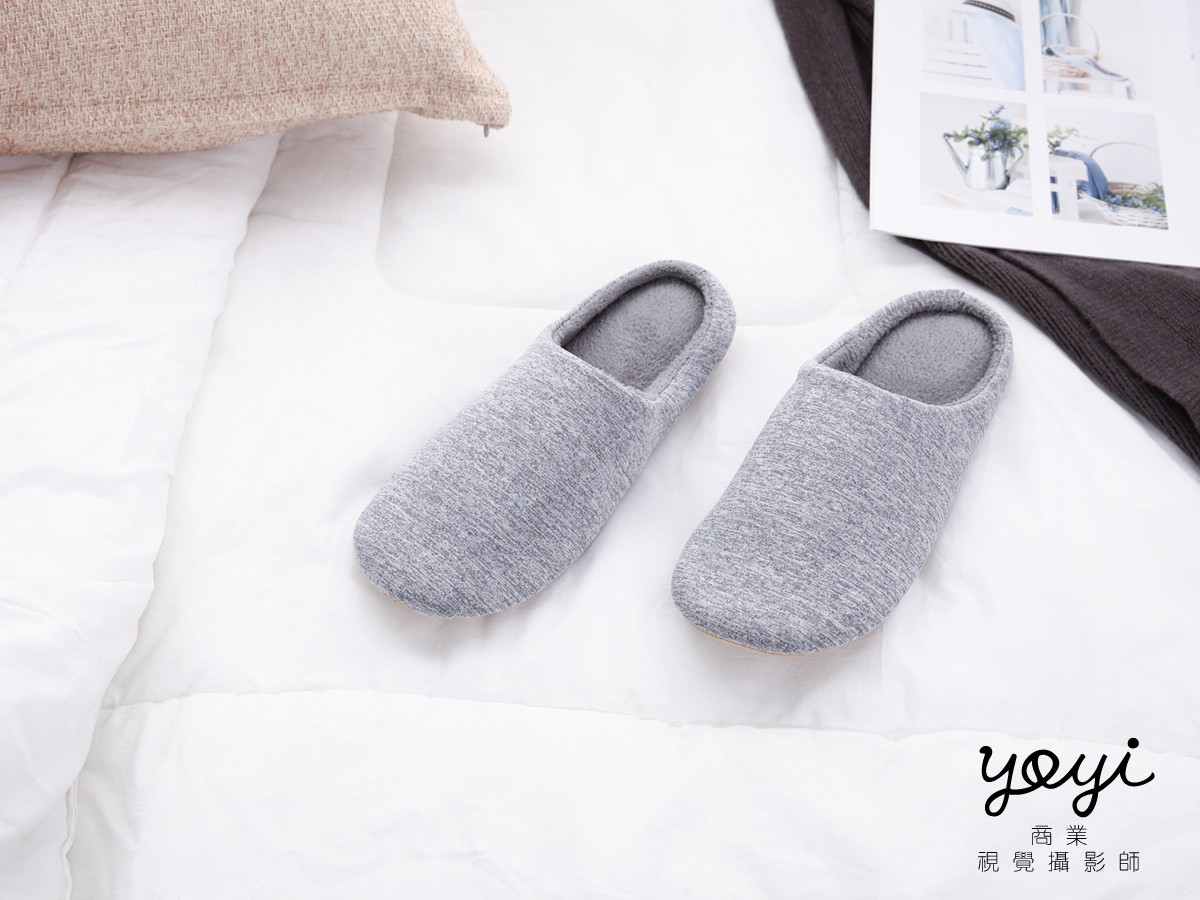 室內鞋履攝影｜灰系格子與格紋質感室內拖鞋攝影｜太松 29