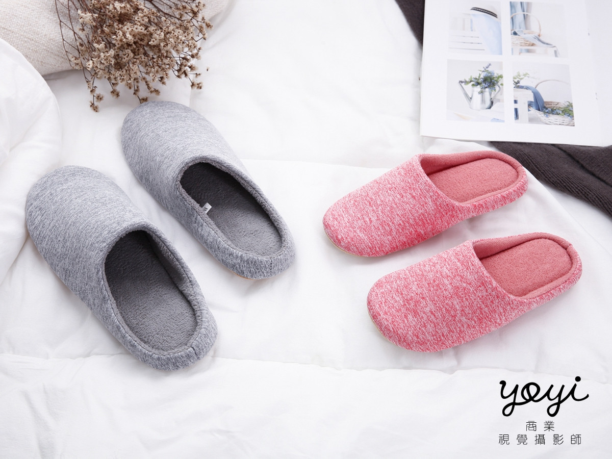 室內鞋履攝影｜灰系格子與格紋質感室內拖鞋攝影｜太松 31
