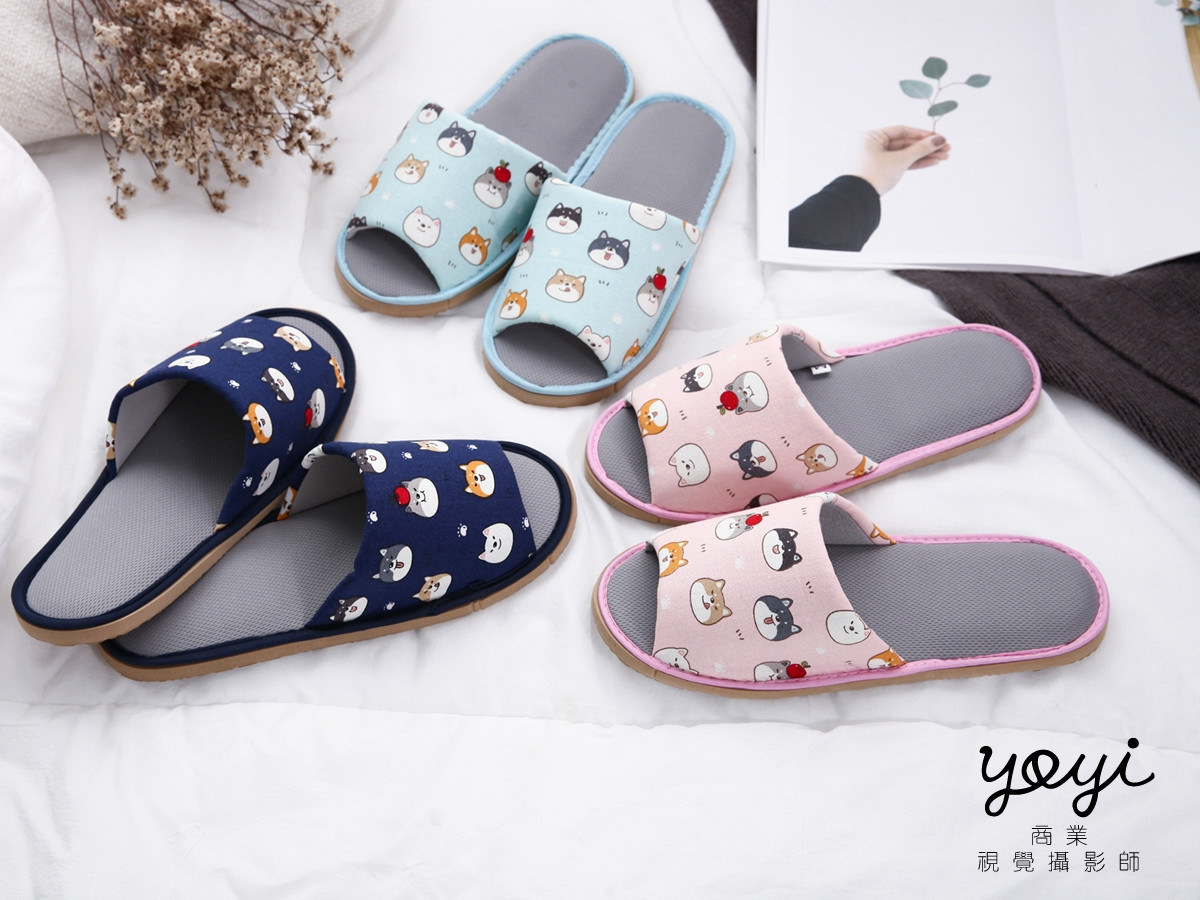 室內鞋履攝影｜灰系格子與格紋質感室內拖鞋攝影｜太松 33