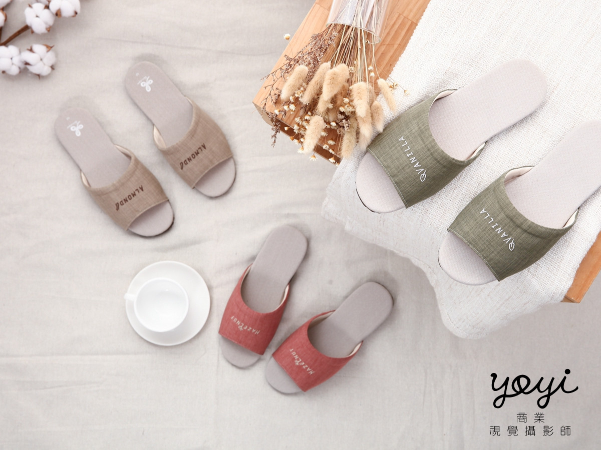室內鞋履攝影｜灰系格子與格紋質感室內拖鞋攝影｜太松 49