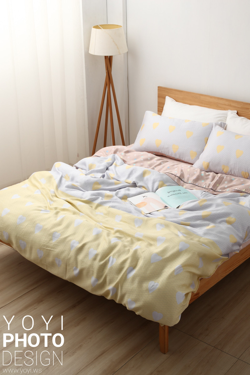 寢具商品攝影｜白藍配色簡約風格雙人床包組居家情境攝影 29
