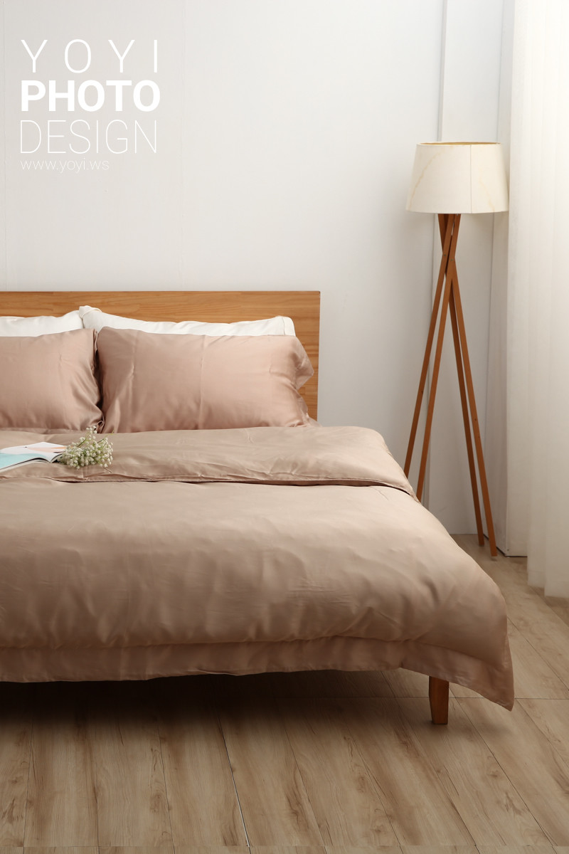 寢具商品攝影｜白藍配色簡約風格雙人床包組居家情境攝影 35
