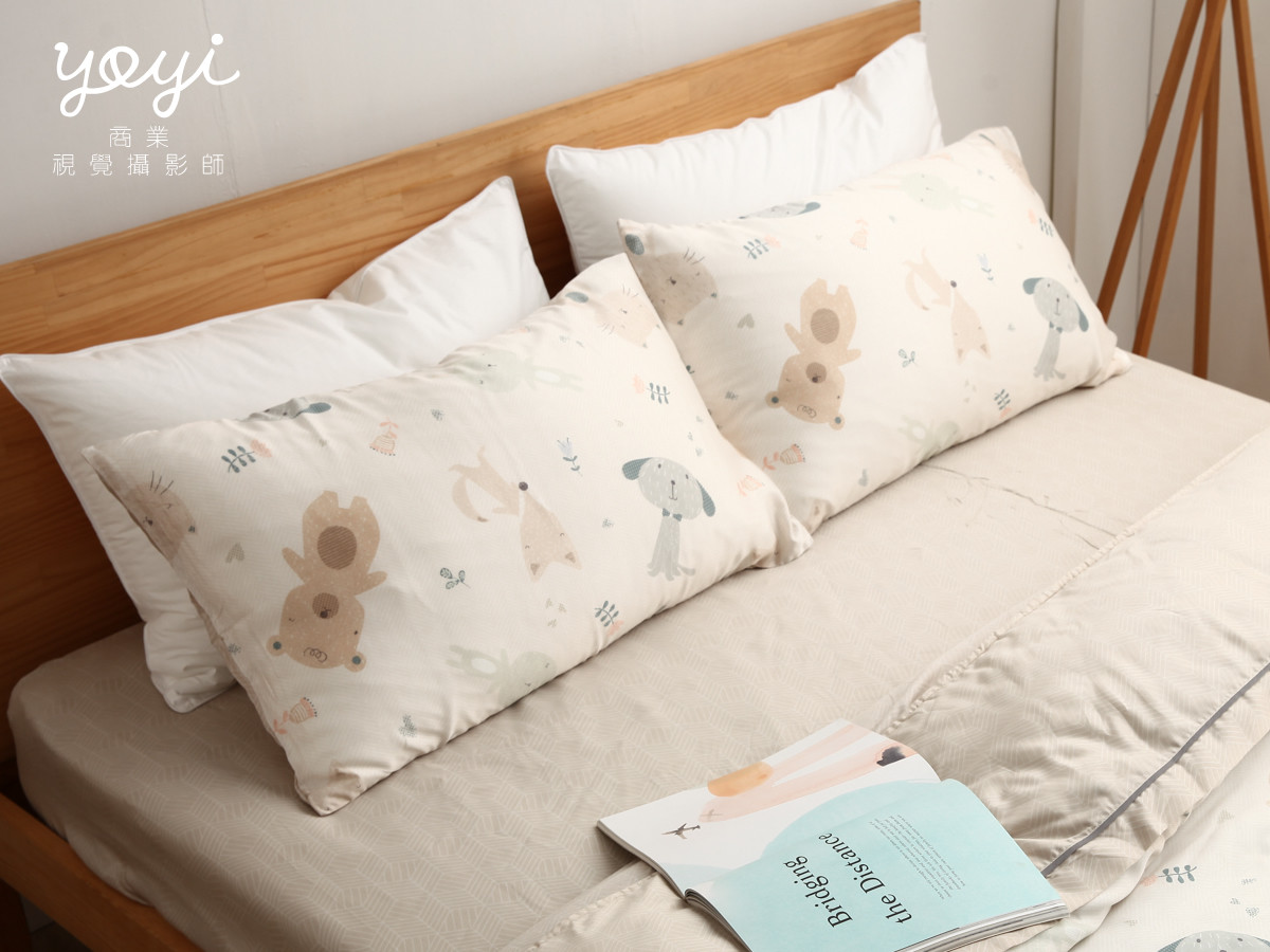 寢具商品攝影｜白藍配色簡約風格雙人床包組居家情境攝影 39