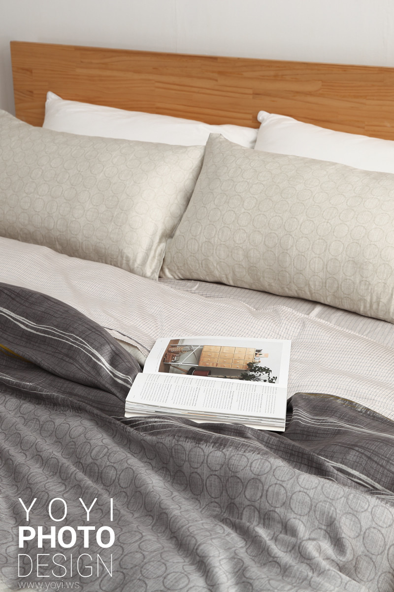 寢具商品攝影｜白藍配色簡約風格雙人床包組居家情境攝影 69