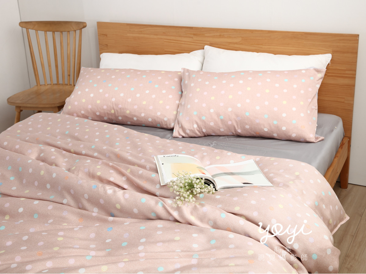 寢具商品攝影｜白藍配色簡約風格雙人床包組居家情境攝影 91