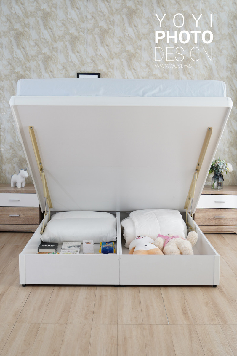 家具商品攝影｜質感白色雙人床架與臥室家具空間攝影｜金優德 17