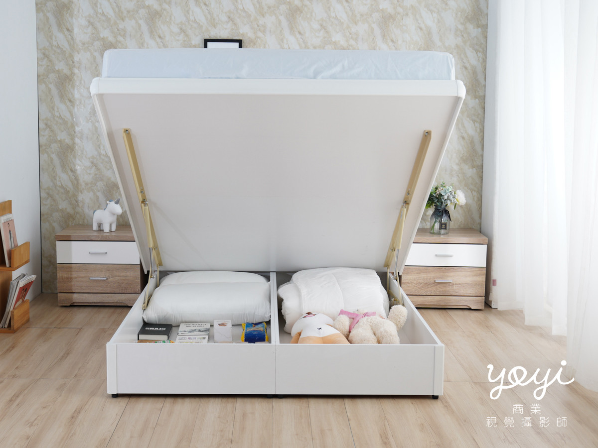 家具商品攝影｜質感白色雙人床架與臥室家具空間攝影｜金優德 37
