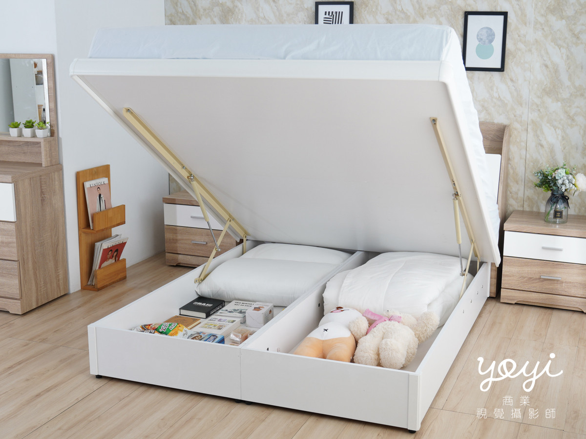 家具商品攝影｜質感白色雙人床架與臥室家具空間攝影｜金優德 39
