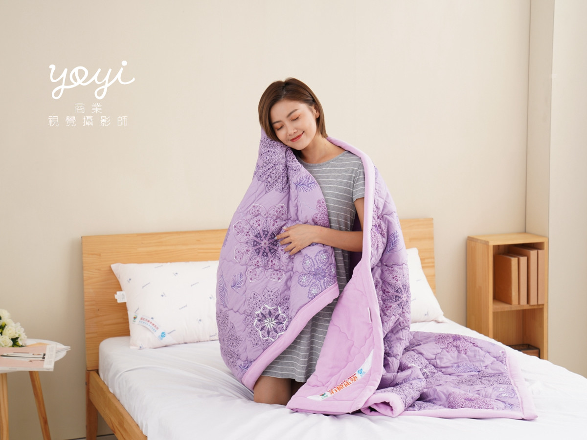 寢具商品攝影｜藍色花卉圖騰床包組居家風格攝影｜上宜卓螢 35