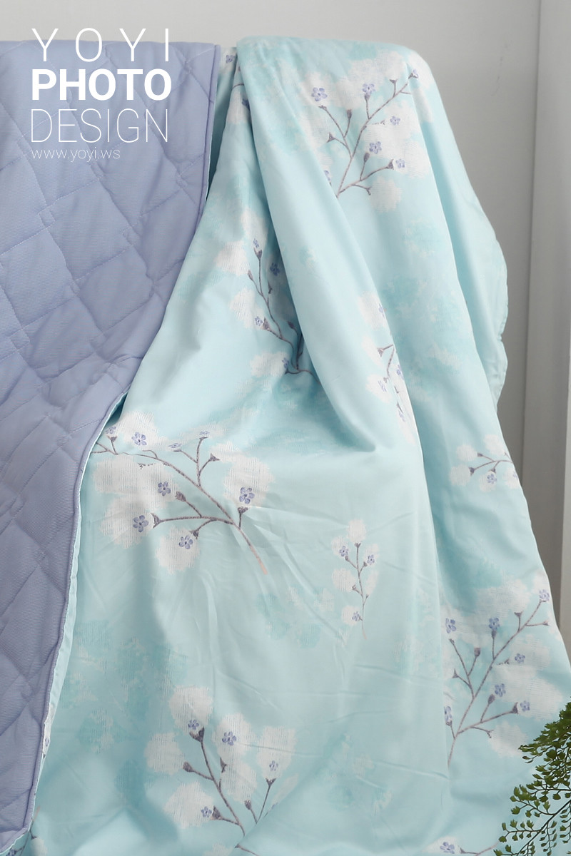 寢具商品攝影｜藍色系質感涼被與居家生活風格攝影｜八驪創品 9