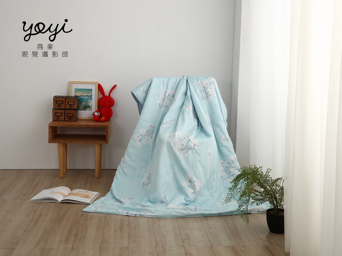 寢具商品攝影｜藍色系質感涼被與居家生活風格攝影｜八驪創品 31