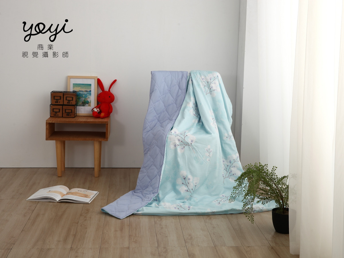 寢具商品攝影｜藍色系質感涼被與居家生活風格攝影｜八驪創品 33