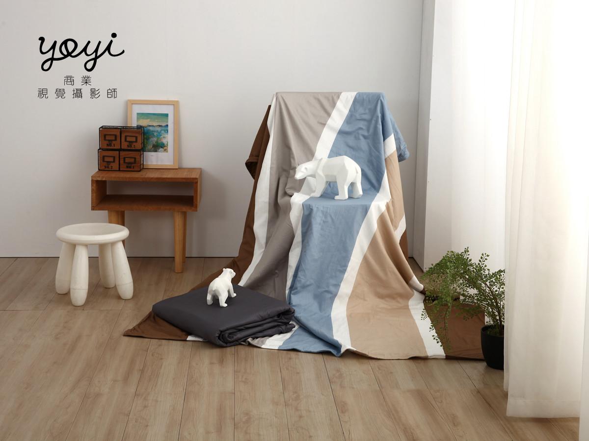 寢具商品攝影｜藍色系質感涼被與居家生活風格攝影｜八驪創品 35