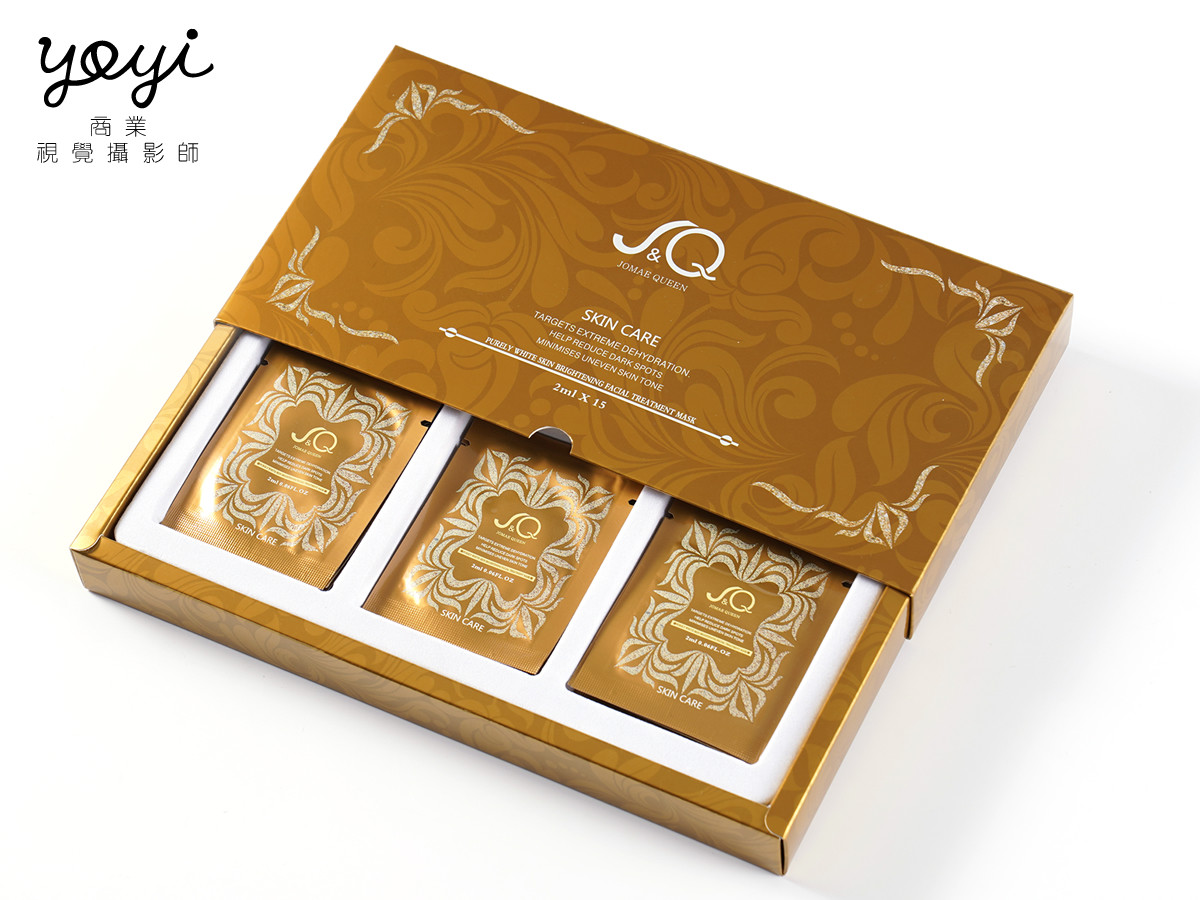 美妝保養品攝影｜金級面膜禮盒包裝與質感視覺攝影｜造美淨界 9