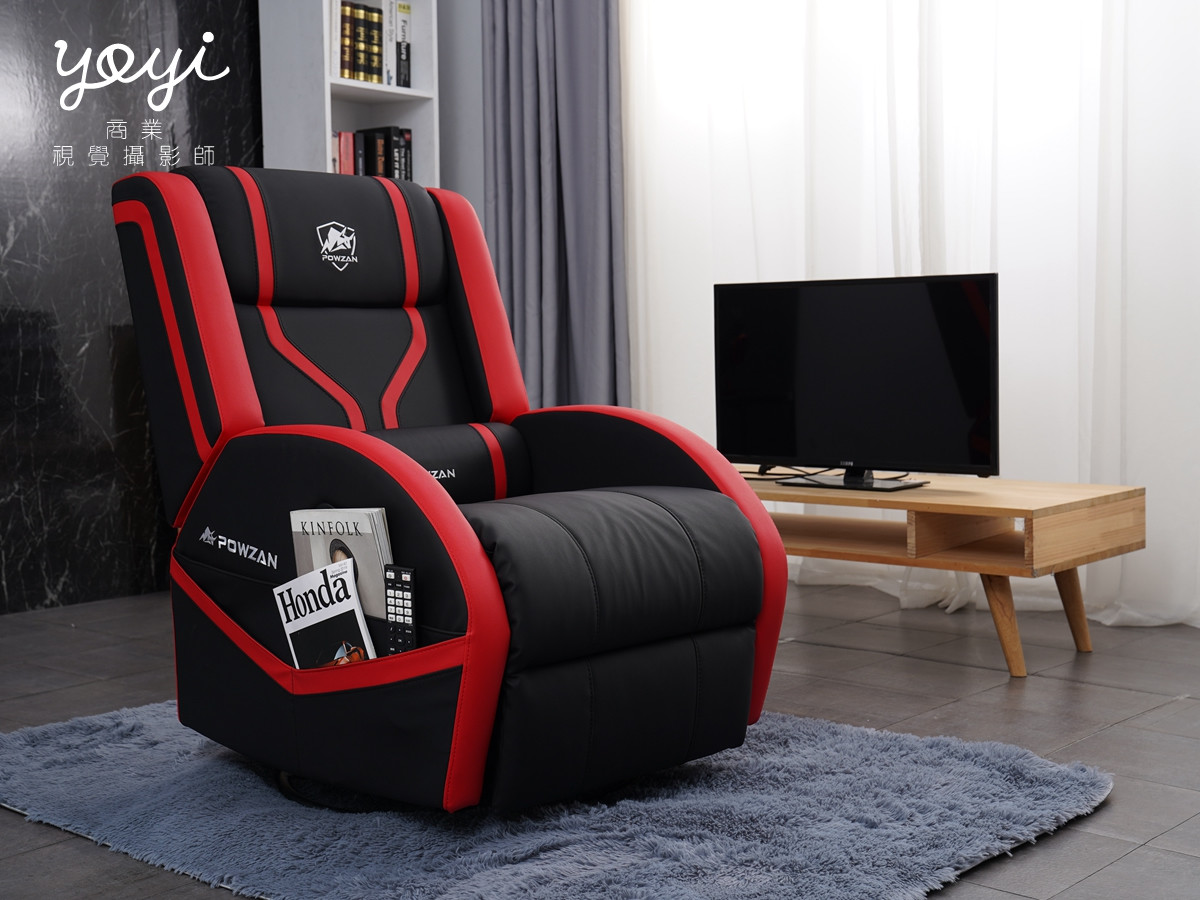 電競椅攝影｜紅黑配色機能電競椅賽博龐克光影攝影家具商品攝影 9