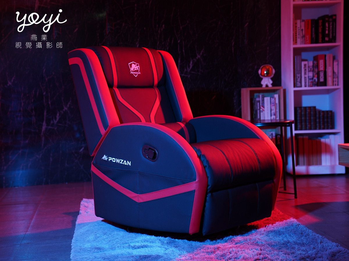 電競椅攝影｜紅黑配色機能電競椅賽博龐克光影攝影家具商品攝影 13