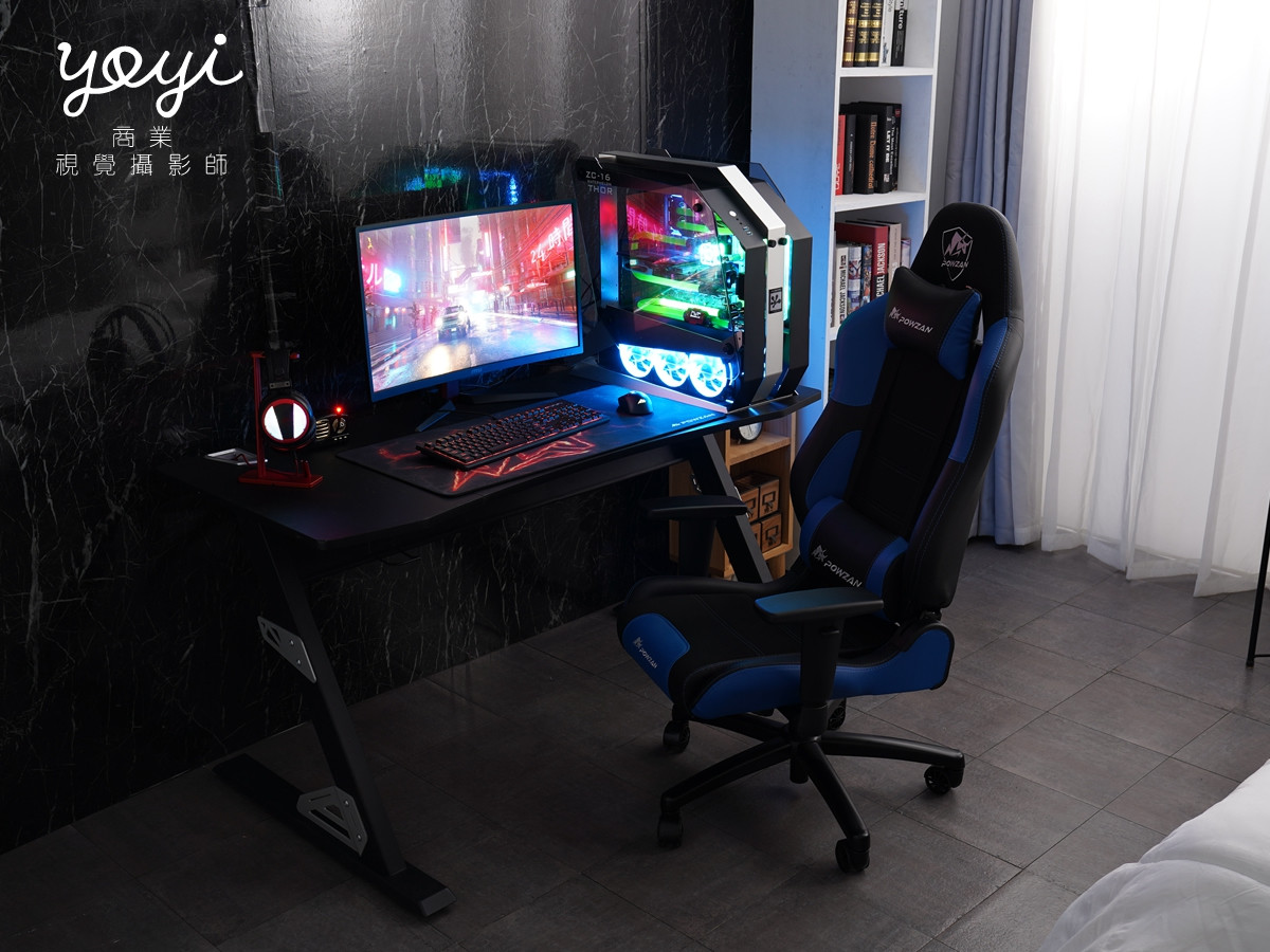 電競椅攝影｜紅黑配色機能電競椅賽博龐克光影攝影家具商品攝影 25