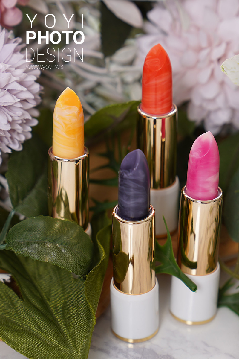 口紅攝影｜多色繽紛口紅與浪漫花卉佈置美感攝影 35