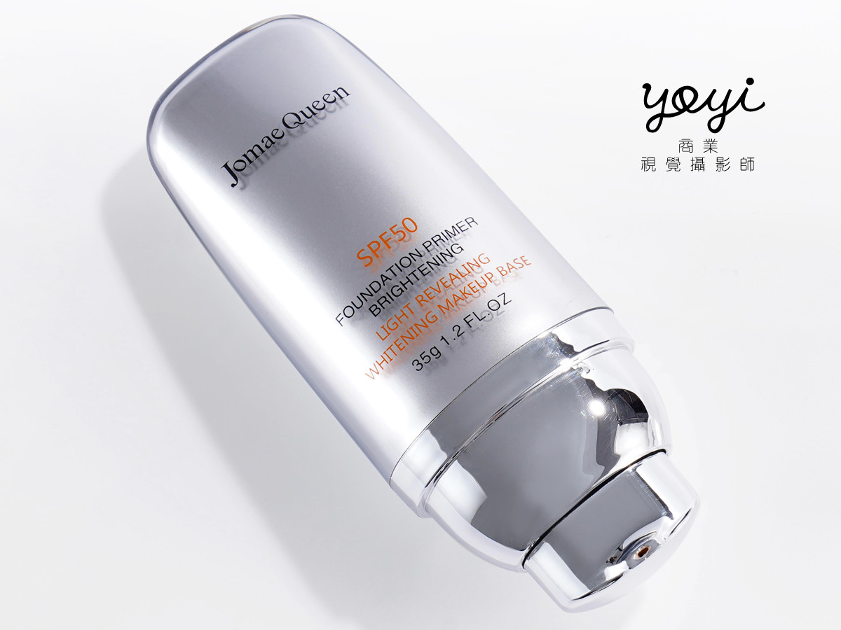 美妝保養品攝影｜銀白質感極簡精華液與護膚產品視覺攝影 11