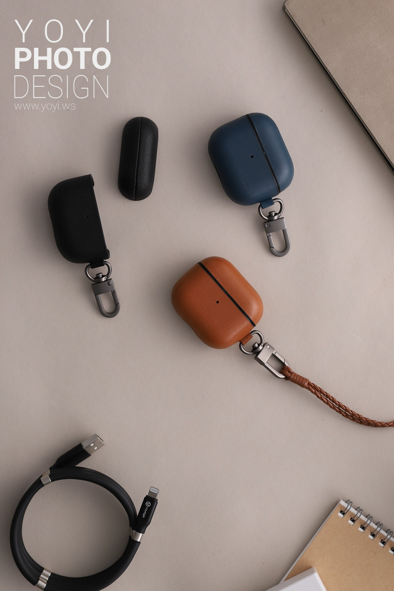 3C配件商品攝影｜藍芽耳機皮革保護殼與精品配件細節攝影 13