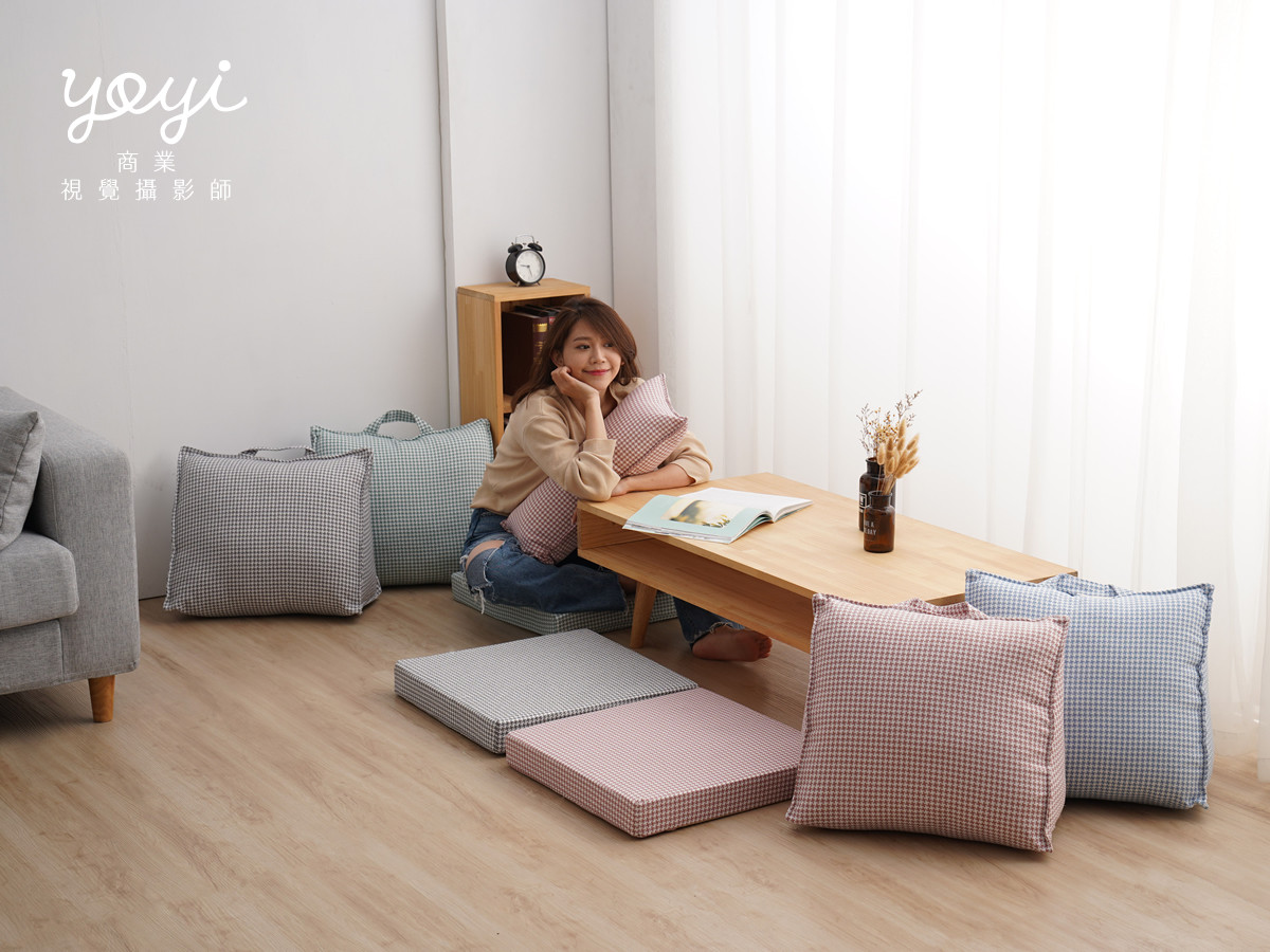 靠枕商品攝影｜居家生活感灰色機能靠枕與抱枕情境攝影 5