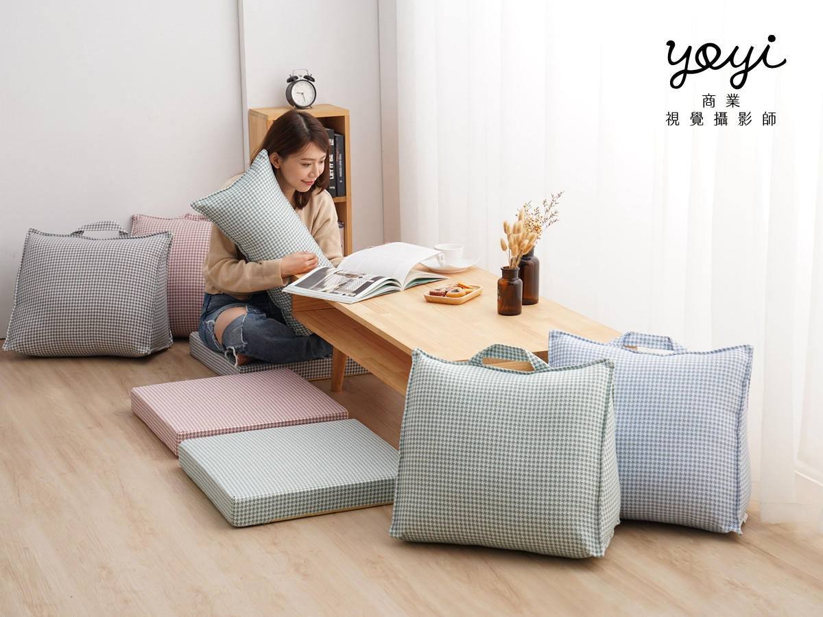靠枕商品攝影｜居家生活感灰色機能靠枕與抱枕情境攝影 9