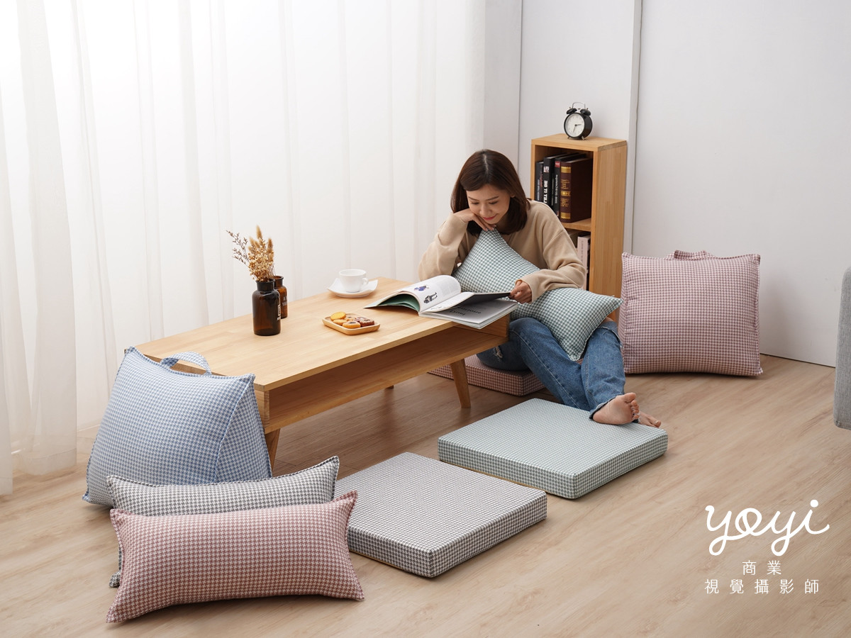 靠枕商品攝影｜居家生活感灰色機能靠枕與抱枕情境攝影 23