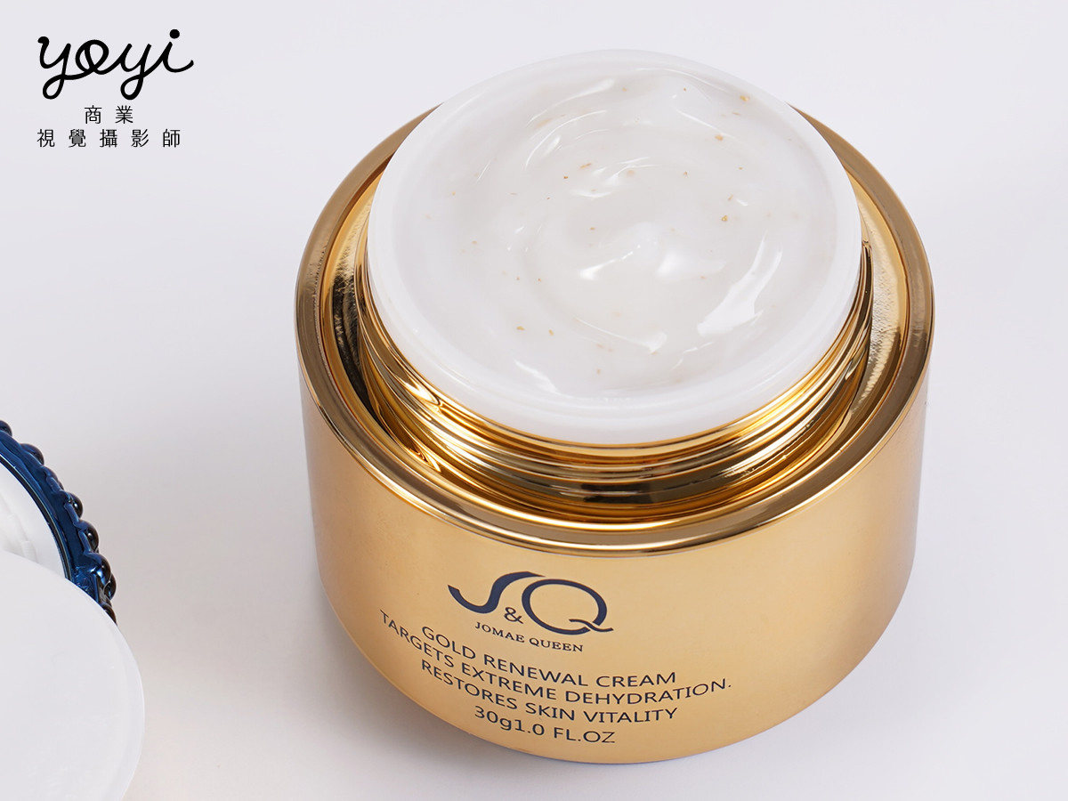 美妝保養品攝影｜金級機能乳霜罐與奢華質地視覺攝影 11