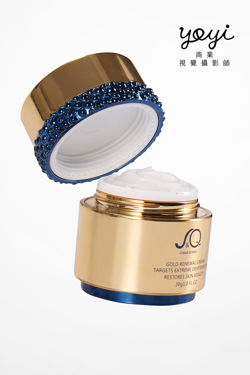 美妝保養品攝影｜金級機能乳霜罐與奢華質地視覺攝影 17