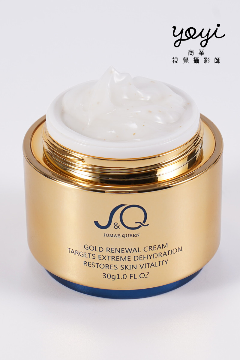 美妝保養品攝影｜金級機能乳霜罐與奢華質地視覺攝影 21