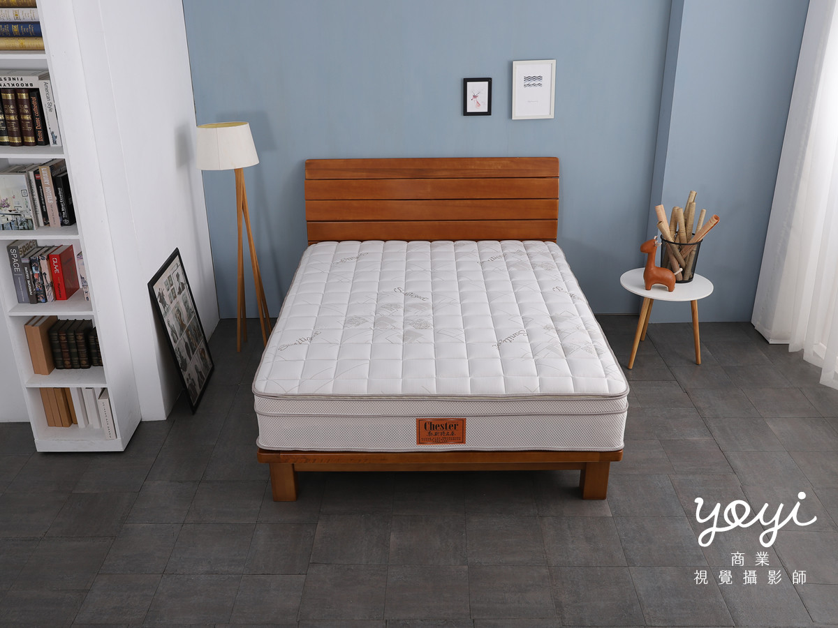 床墊商品攝影｜現代風灰色布質床架與機能床墊居家情境攝影 29