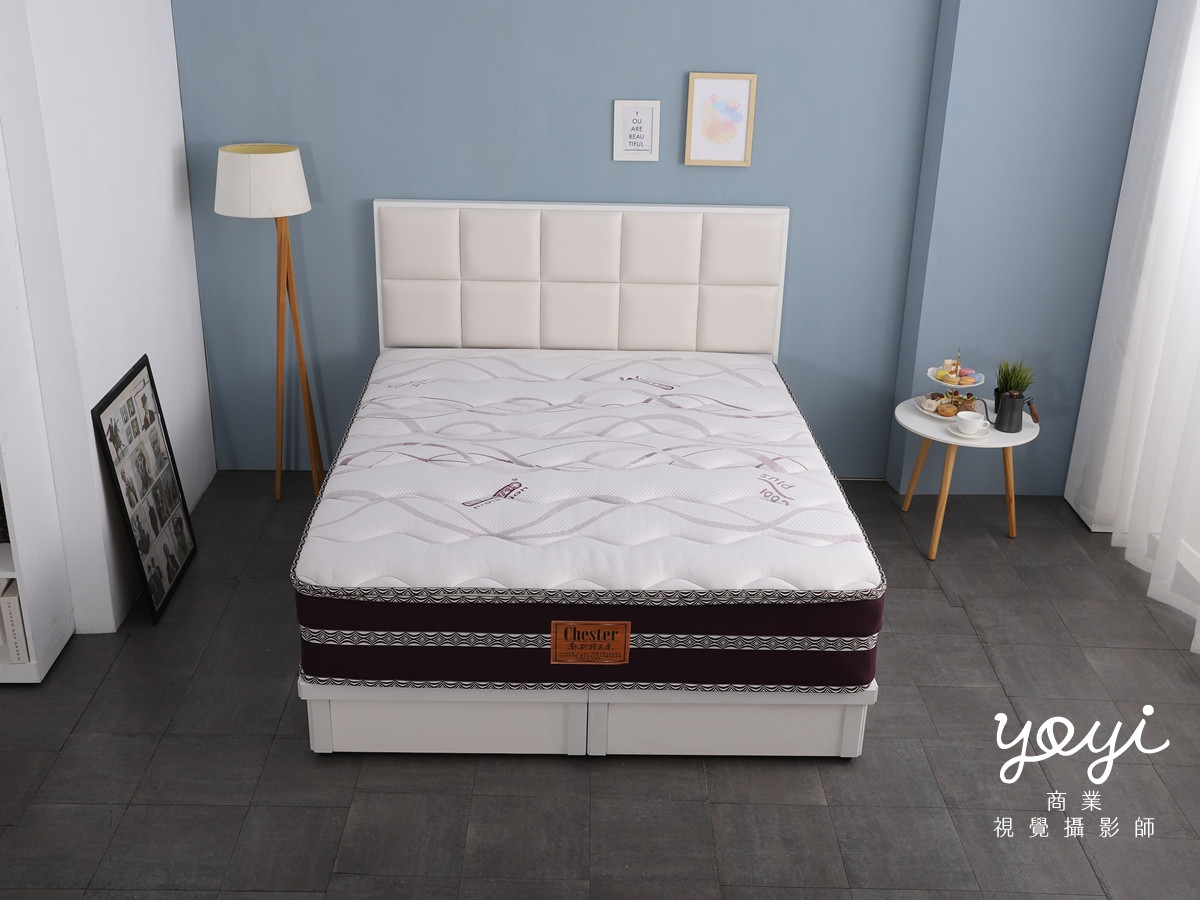 床墊商品攝影｜現代風灰色布質床架與機能床墊居家情境攝影 67