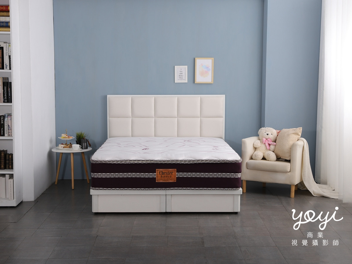 床墊商品攝影｜現代風灰色布質床架與機能床墊居家情境攝影 69