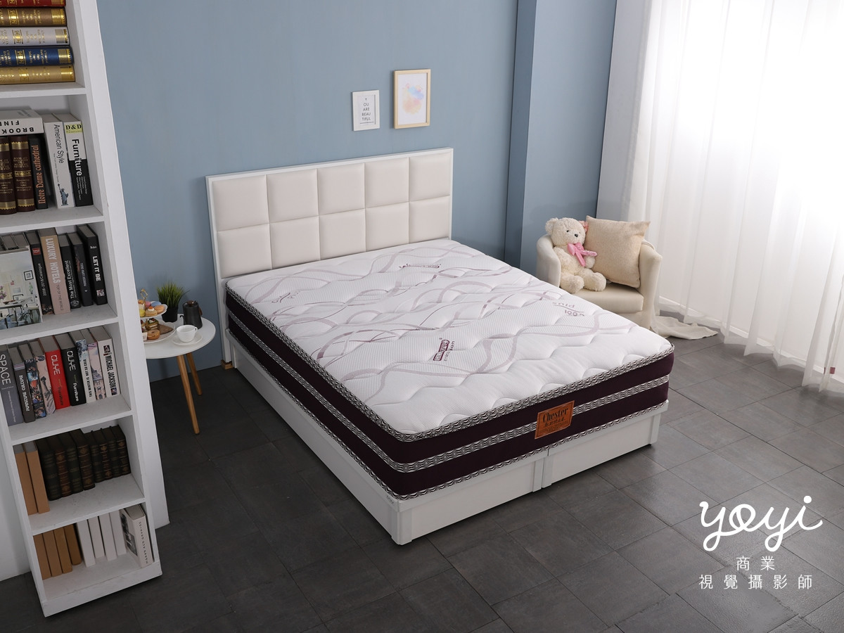 床墊商品攝影｜現代風灰色布質床架與機能床墊居家情境攝影 73