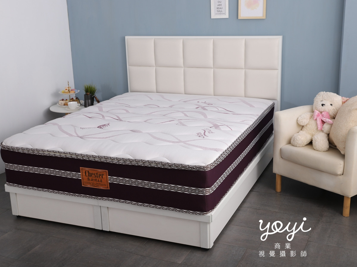 床墊商品攝影｜現代風灰色布質床架與機能床墊居家情境攝影 77