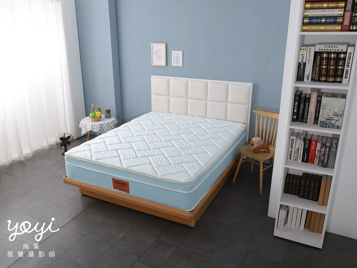 床墊商品攝影｜現代風灰色布質床架與機能床墊居家情境攝影 83