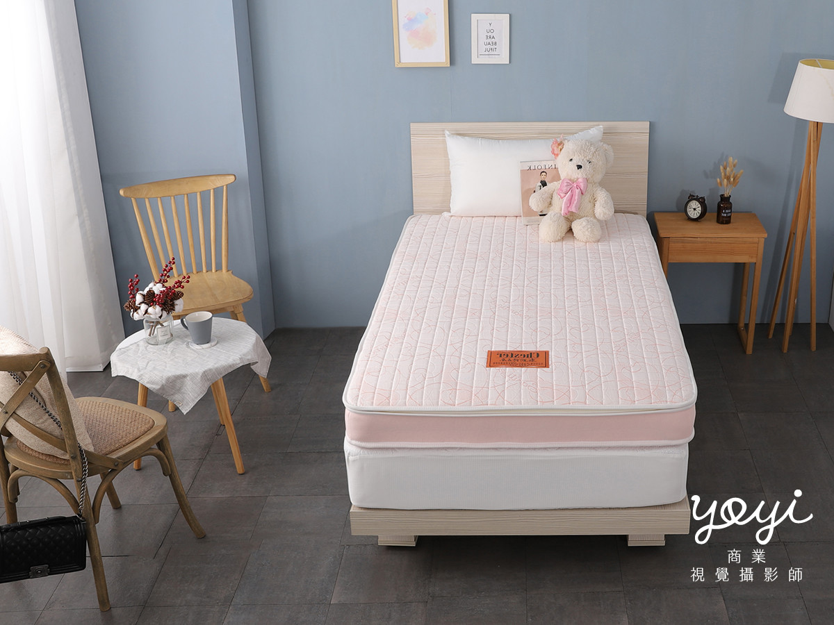 床墊商品攝影｜現代風灰色布質床架與機能床墊居家情境攝影 97