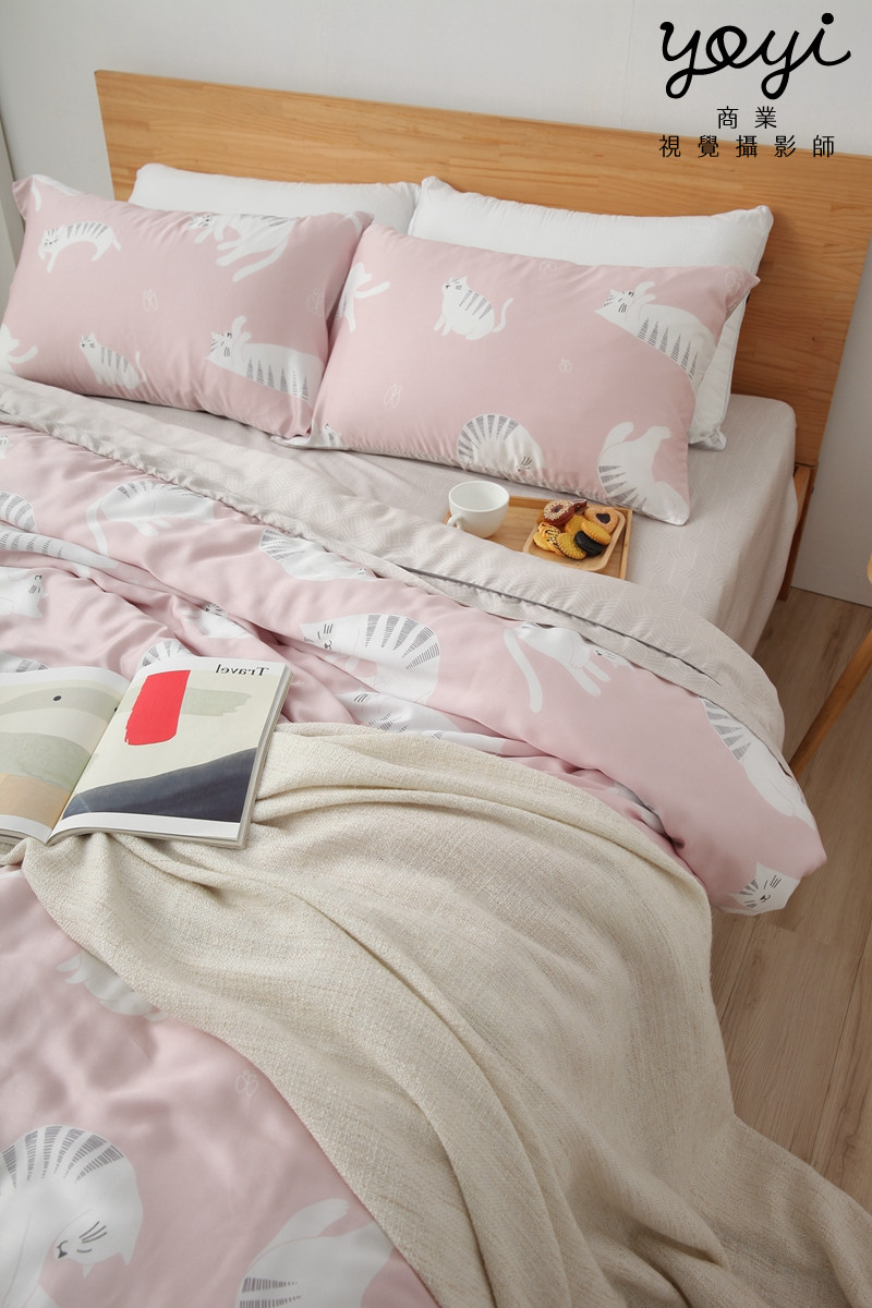 寢具商品攝影｜灰白質感碎花雙人床包組居家風格攝影 11