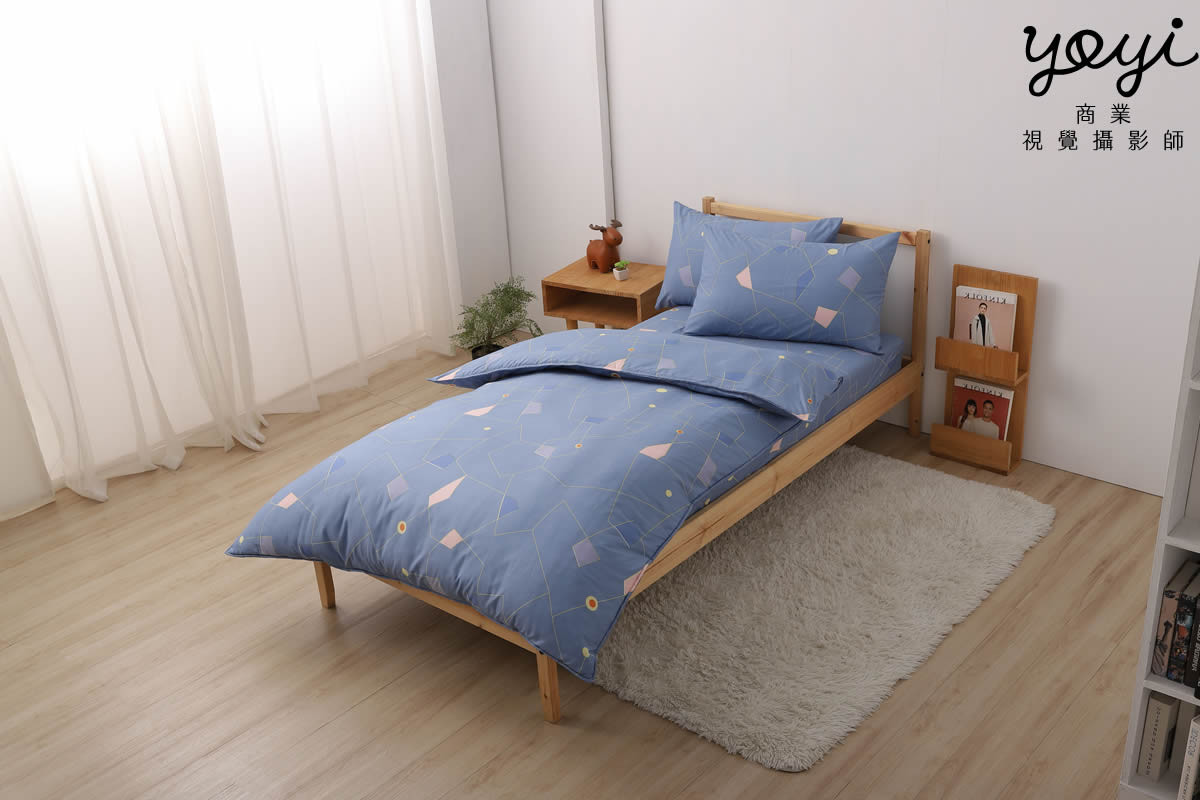 寢具商品攝影｜灰白質感碎花雙人床包組居家風格攝影 13