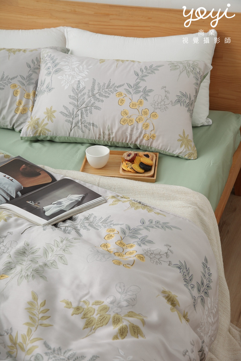 寢具商品攝影｜灰白質感碎花雙人床包組居家風格攝影 15