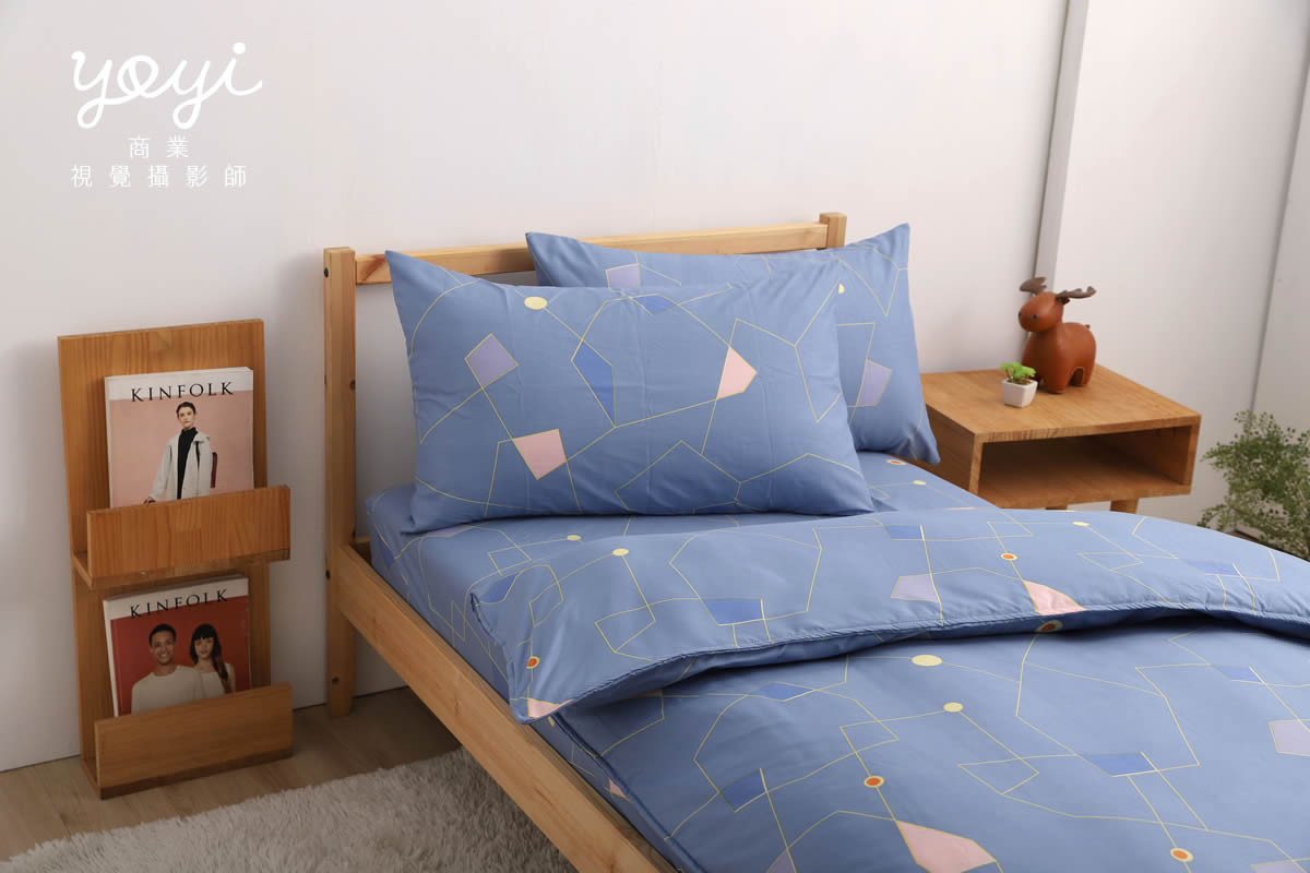 寢具商品攝影｜灰白質感碎花雙人床包組居家風格攝影 17