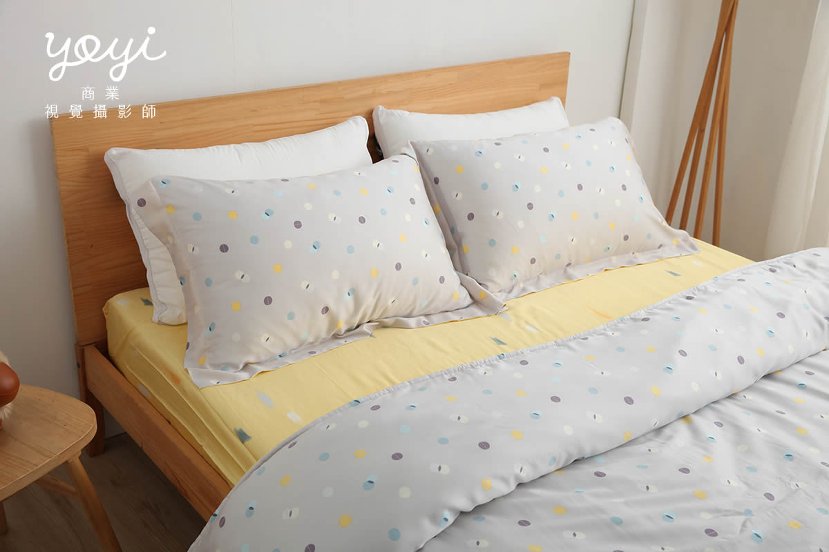 寢具商品攝影｜灰白質感碎花雙人床包組居家風格攝影 25
