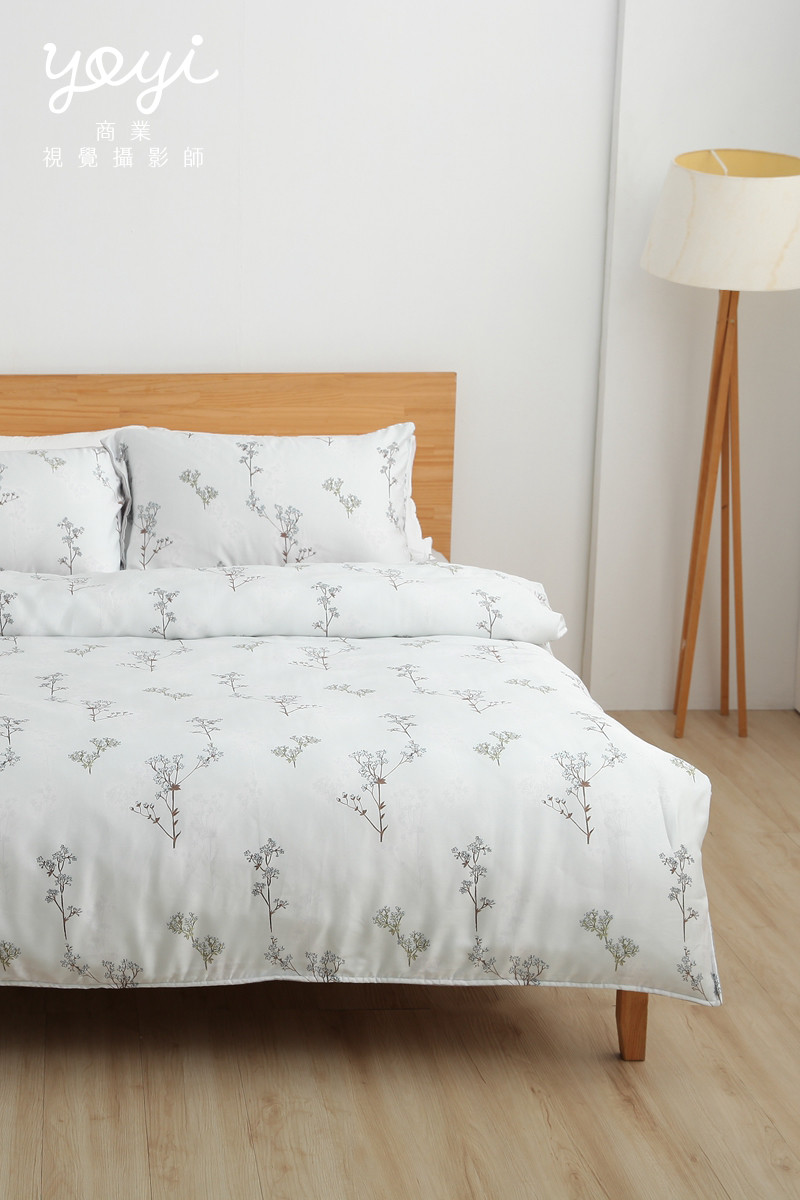 寢具商品攝影｜灰白質感碎花雙人床包組居家風格攝影 27