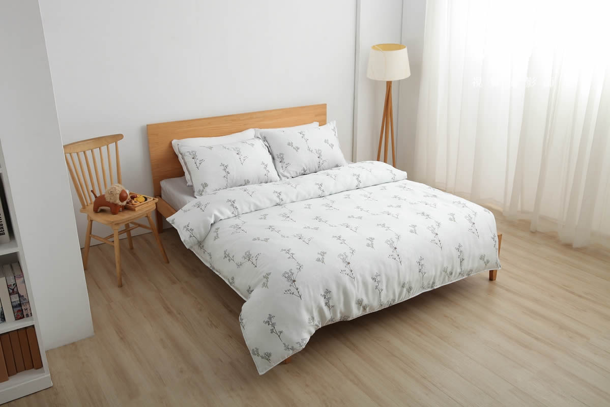 寢具商品攝影｜灰白質感碎花雙人床包組居家風格攝影 39