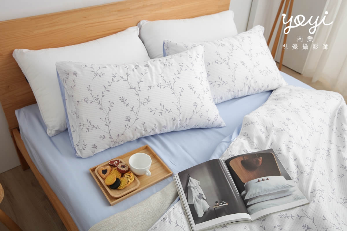 寢具商品攝影｜灰白質感碎花雙人床包組居家風格攝影 51
