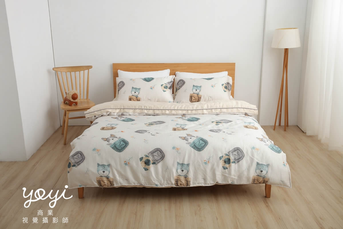 寢具商品攝影｜灰白質感碎花雙人床包組居家風格攝影 73