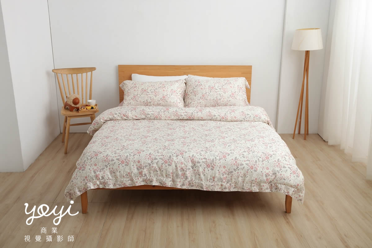 寢具商品攝影｜灰白質感碎花雙人床包組居家風格攝影 79