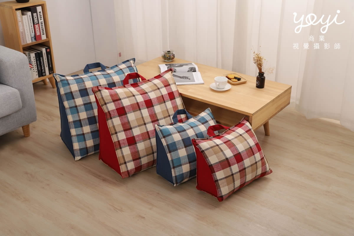 靠枕商品攝影｜舒適機能靠枕與模特兒放鬆居家情境攝影 13