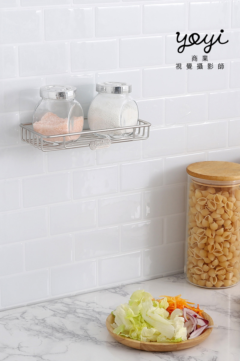置物架攝影｜衛浴空間白色多功能收納置物架機能攝影 19
